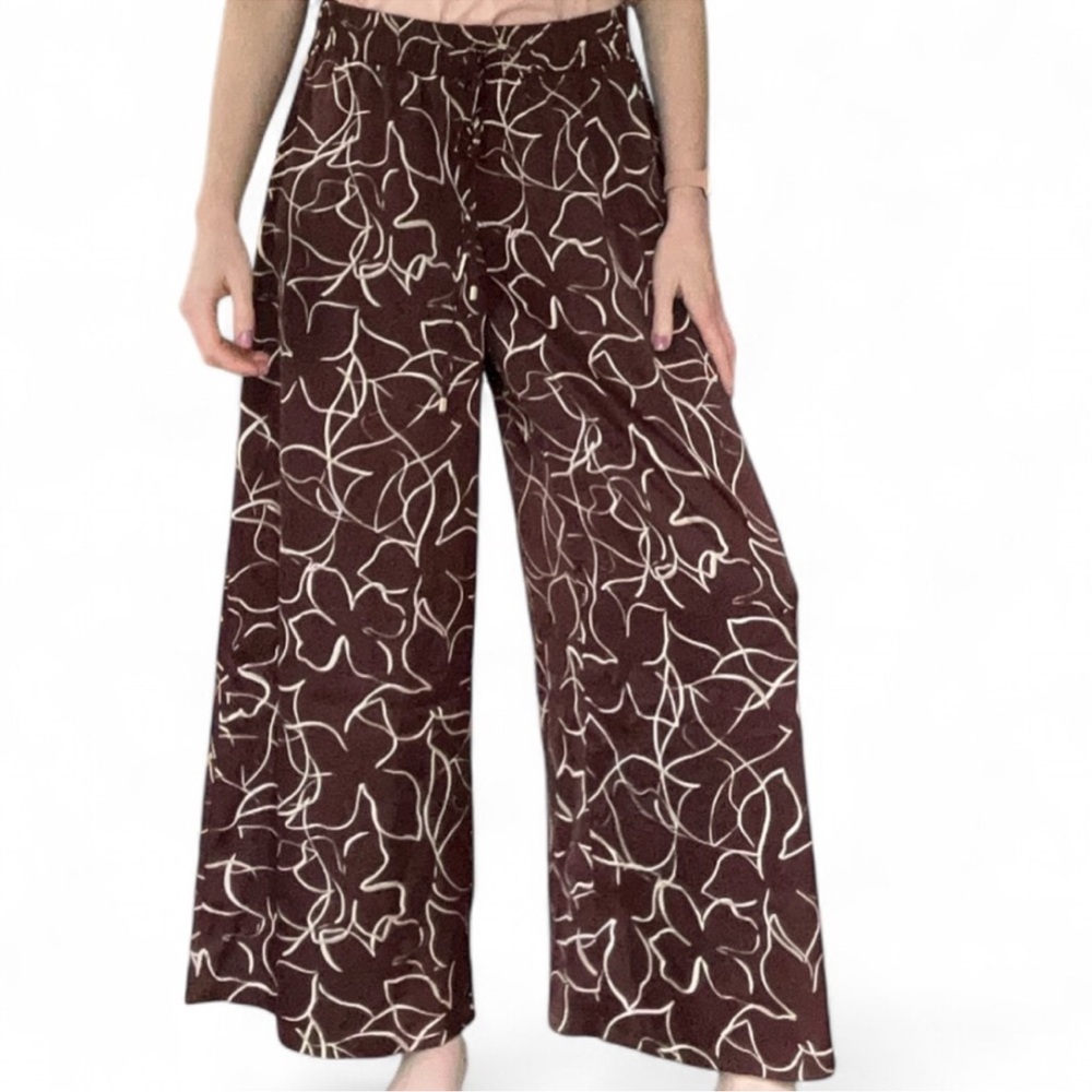 🆕Adrianna Papell Wide Leg Satin Pants